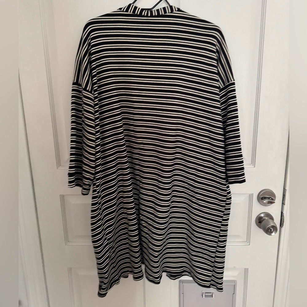 Agnes & Dora Ponte Striped Forever Cardigan with Pockets Size XXXL New With Tags - Picture 4 of 8